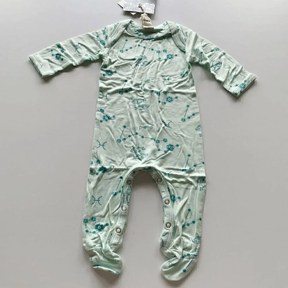 Kate Quinn Organics Bamboo Pisces Footie NB Newborn